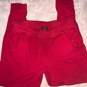 red joggers. perfect condition
